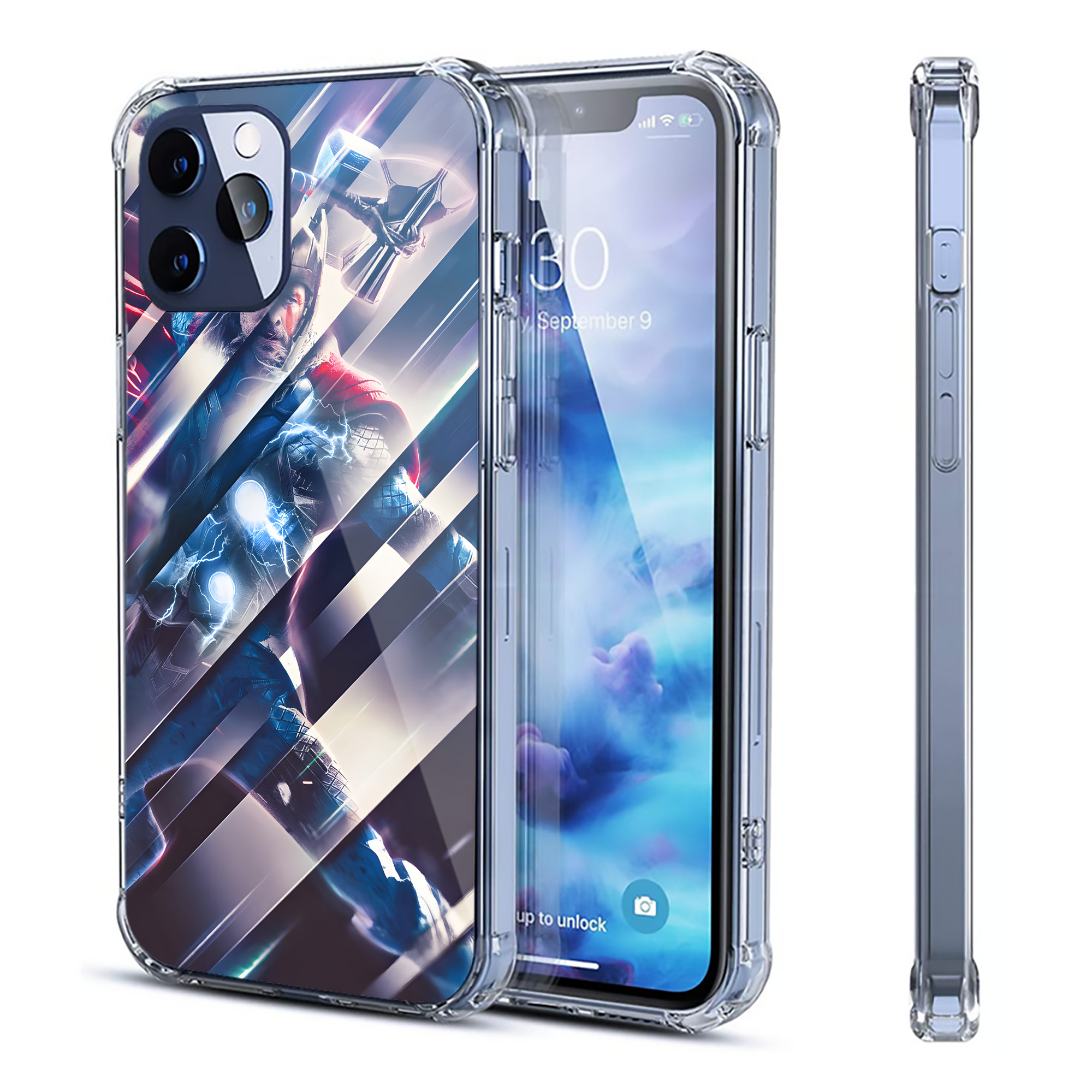 （画像用） アベンジャーズ The Avengers 【iPhone 12シリーズ対応】透明スマホケース（クリアソフトケース）